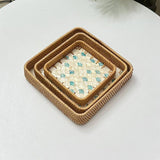 RATTAN COLORFUL SHELL FRUIT TRAY THREE PIECE SET_CWMM4407