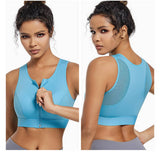 Women Running Zipper Push-Up Yoga Bra_Cwmu0308