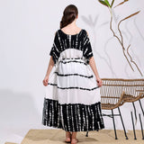 RAYON TIE DYE OFF SHOULDER BEACH COVER UP_CWMM6152