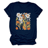 Women Summer Tee ??Flor Casual Round Neck_Cwtts1500