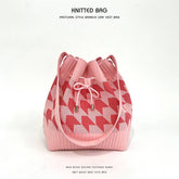 2024 CASUAL DRAWSTRING BUCKET KNITTED BAG_CWAB2375