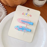 JELLY COLOR NO CREASE HAIR CLIP CUTE MAKEUP PIN_CWAHA1373