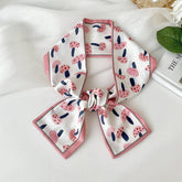 2024 New Style Bow Floral Striped Scarf_Cwasc0711