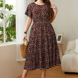 2025 LOOSE FLORAL DRESS PLUS SIZE CASUAL FIT_CWDMD5961