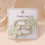 FRESH DAISY FIVE PETAL FLOWER HAIR CLIP SET_CWAHA6706