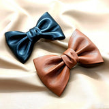 CLASSIC PU LEATHER LARGE BOW FRENCH HAIR CLIP_CWAHA6352