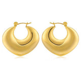Women Simple Hypoaalergenic Thick Ring Earrings