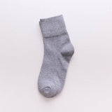 NEW SOLID COLOR HIGH CUFF WOMENS MID CALF SOCKS_CWMS1392