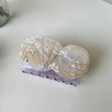 Sea Shell & Lobster Hair Claw, Ocean Animal Clip_Cwaha07131
