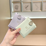 Cute Bunny Print Candy Color Trifold Wallet_Cwab06222