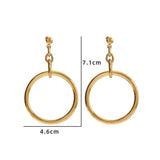 CREATIVE 18K STEEL HOLLOW CIRCLE GEOMETRIC EARRINGS_CWMM8907