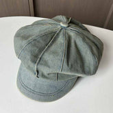 FASHION RETRO DISTRESSED DENIM BERET_CWAB2911
