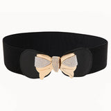 Women Butterfly Buckle Elastic Belt_Cwabe0251