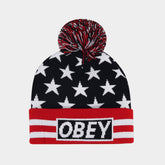 FASHION STRIPED JACQUARD POM POM KNITTED HAT_CWAH1614