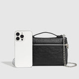 RACING STYLE OSTRICH GRAIN SHOULDER BAG_CWAB5724