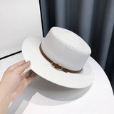 SUMMER BEACH ELEGANT SUN PROTECTION STRAW HAT_CWAH3415