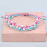 MACARON COLORED BEAD WOVEN BRACELET_CWAJE0728