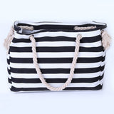 LARGE CAPACITY TRAVEL STRIPED PORTABLE CANVAS BAG_CUAB0227