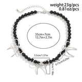 HOT SELLING BLACK BOW BEADED NECKLACE_CWAJE1171