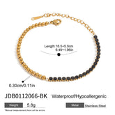 18K GOLD WHITE ZIRCON TENNIS BRACELET STEEL_CWAJE4842