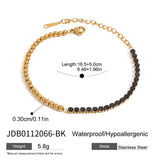 18K GOLD WHITE ZIRCON TENNIS BRACELET STEEL_CWAJE4842