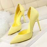 Women Shallow-Pointed Hollow High-Heeled Shoes