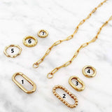 LOOSE RING HEART ROUND PENDANT NECKLACE_CWMM3768