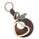 NEW RETRO STYLE LOG HEART PENDANT KEYCHAIN_CWMM4774