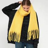 SOFT MOHAIR FEEL SCARF COZY WINTER WRAP_CWASC0323