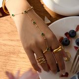 LUXURY STAINLESS STEEL FINGER CHAIN RING BRACELET_CWAJE4652