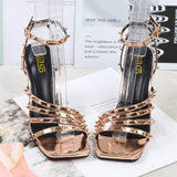 STILETTO SQUARE TOE HIGH HEELS WITH RIVETS_CWSHS0608