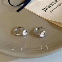 Valentines Day New Design Zircon Heart Earrings