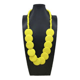 BOHEMIAN RETRO LARGE DISC BEADED NECKLACE_CWMM4574