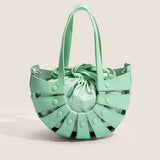HOLLOW SEMICIRCLE WOVEN BEACH BAG_CWAB1908