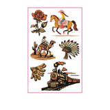 CUTE PINK WESTERN TATTOOS BACHELORETTE PARTY_CWMM8384