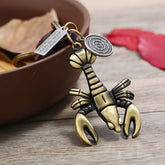 ALLOY SHRIMP CAR PENDANT RETRO COWHIDE KEYCHAIN_CWMM4791