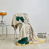 NEW VINTAGE COTTON KNITTED WARM THROW BLANKET_CWMM2384