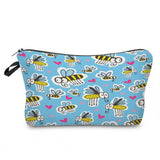 CUTE HARD WORKING BEE PRINTED COSMETIC BAG_CWAB2269