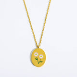 Vintage December Flower Clavicle Necklace_Cwmm3785