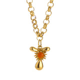 ORIGINAL STAINLESS STEEL LETTER NECKLACE WITHENAMEL_CWMM8836