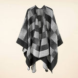 NEW FASHION SPLIT PLAID TRAVEL SHAWL FOR WOMEN_CWMM2097