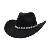 Western Cowboy Fedora Hat Felt Ethnic_Cwah04432