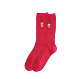 FRUIT EMBROIDERY PATTERN STOCKINGS CREW SOCKS_CWAH1116