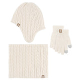 CHILDRENS WINTER SCARF WARM THREE PIECE SET_CWMM2868
