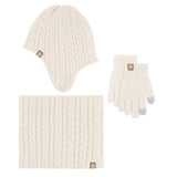 CHILDRENS WINTER SCARF WARM THREE PIECE SET_CWMM2868