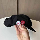 COLOR BUTTON PAINTER ASYMMETRICAL CLOUD BERET_CWAB2900