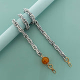 RESIN ACRYLIC LARGE LANTERN BEADS BAG CHAIN STRAP_CWMM5106