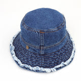 Versatile Washed Distressed Denim Bucket Hat_Cwah1539