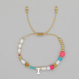 FASHION HAND WOVEN LETTER PEARL BRACELET_CWMM3812
