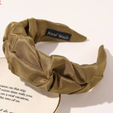 SOLID RUCHED WIDE SIMPLE CASUAL HEADBAND _CWAHA0243